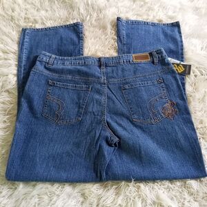 Vintage ROCAWEAR Jeans 1990s NWT SZ 20 Blue Denim NOS Hip Hop Streetwear Rapper